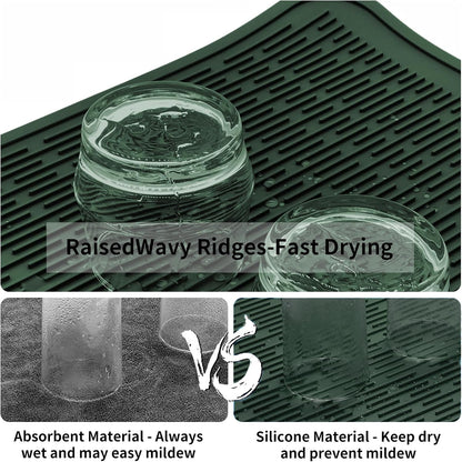 4-in-1 Silicone Mat: Air Fryer & Coffee Maker, 12"x12", Black
