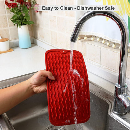 4-in-1 Silicone Mat: Air Fryer & Coffee Maker, 12"x12", Black