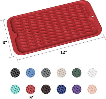 4-in-1 Silicone Mat: Air Fryer & Coffee Maker, 12"x12", Black