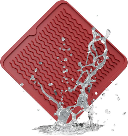 4-in-1 Silicone Mat: Air Fryer & Coffee Maker, 12"x12", Black