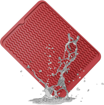 4-in-1 Silicone Mat: Air Fryer & Coffee Maker, 12"x12", Black