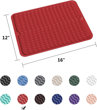 4-in-1 Silicone Mat: Air Fryer & Coffee Maker, 12"x12", Black