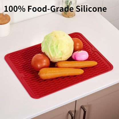 4-in-1 Silicone Mat: Air Fryer & Coffee Maker, 12"x12", Black