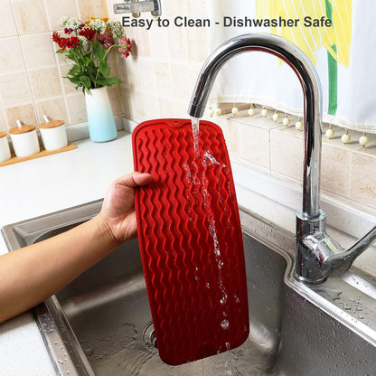 4-in-1 Silicone Mat: Air Fryer & Coffee Maker, 12"x12", Black