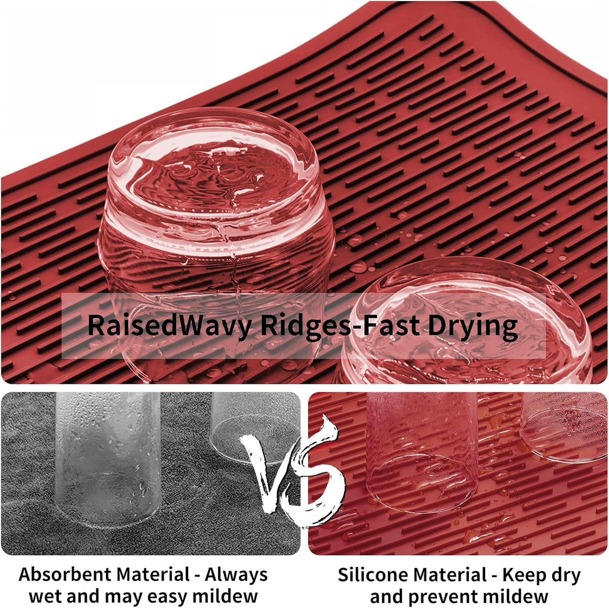 4-in-1 Silicone Mat: Air Fryer & Coffee Maker, 12"x12", Black