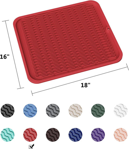 4-in-1 Silicone Mat: Air Fryer & Coffee Maker, 12"x12", Black