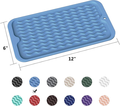 4-in-1 Silicone Mat: Air Fryer & Coffee Maker, 12"x12", Black