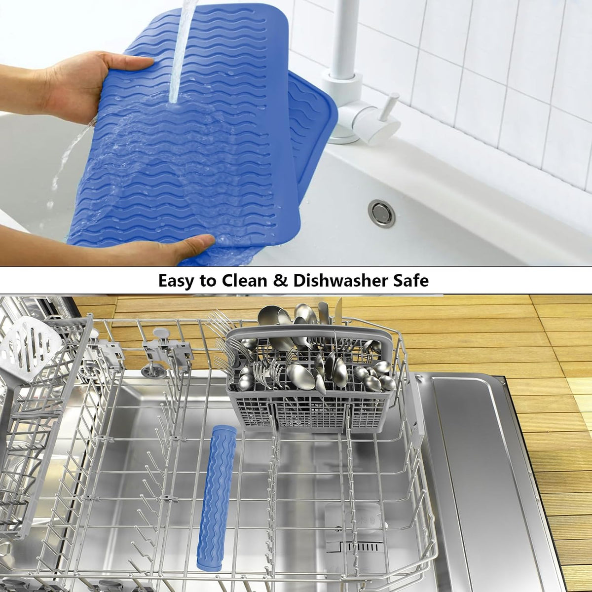 4-in-1 Silicone Mat: Air Fryer & Coffee Maker, 12"x12", Black