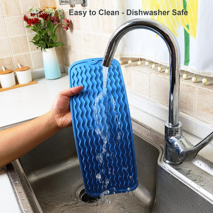 4-in-1 Silicone Mat: Air Fryer & Coffee Maker, 12"x12", Black