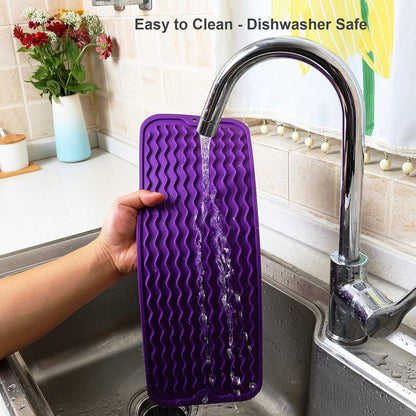 4-in-1 Silicone Mat: Air Fryer & Coffee Maker, 12"x12", Black
