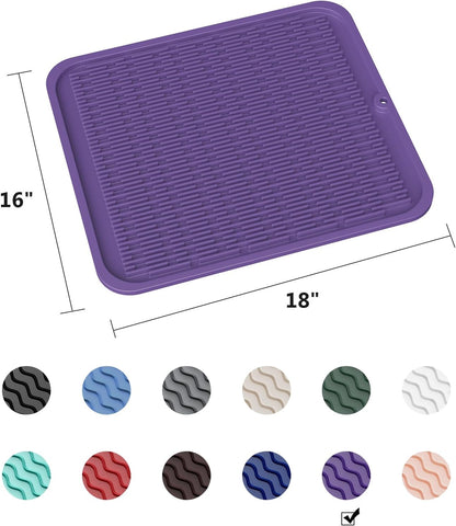 4-in-1 Silicone Mat: Air Fryer & Coffee Maker, 12"x12", Black