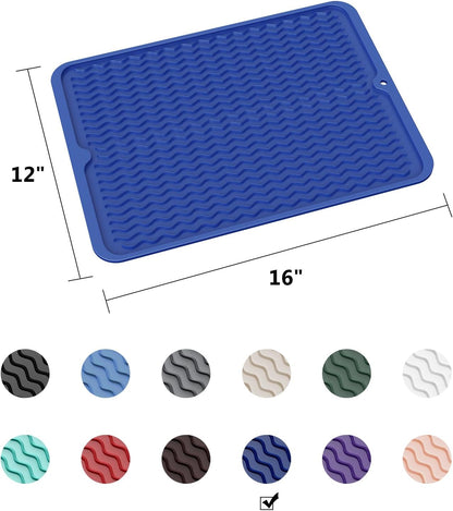 4-in-1 Silicone Mat: Air Fryer & Coffee Maker, 12"x12", Black