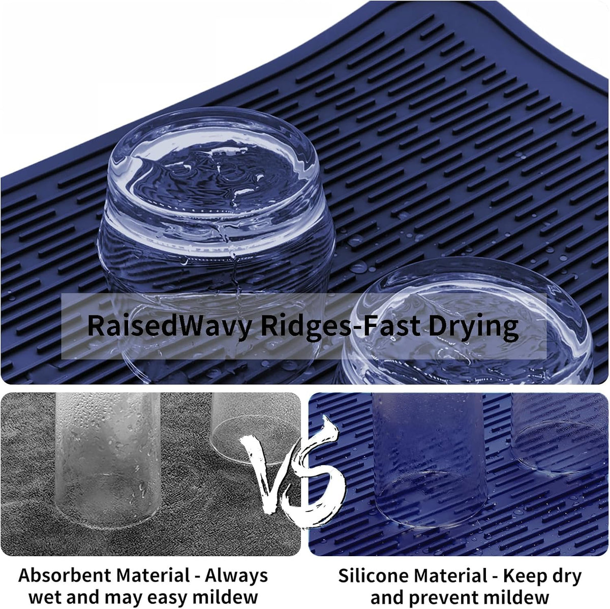 4-in-1 Silicone Mat: Air Fryer & Coffee Maker, 12"x12", Black