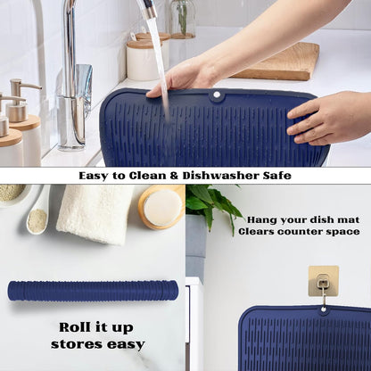 4-in-1 Silicone Mat: Air Fryer & Coffee Maker, 12"x12", Black