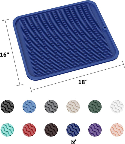 4-in-1 Silicone Mat: Air Fryer & Coffee Maker, 12"x12", Black