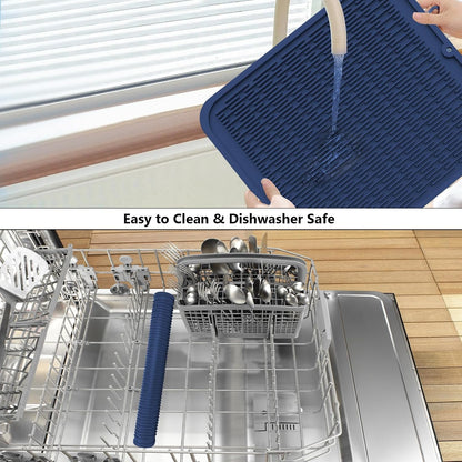 4-in-1 Silicone Mat: Air Fryer & Coffee Maker, 12"x12", Black