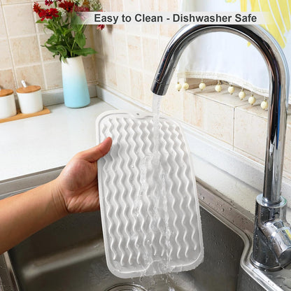 4-in-1 Silicone Mat: Air Fryer & Coffee Maker, 12"x12", Black