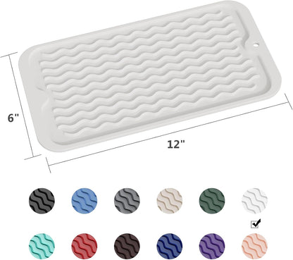 4-in-1 Silicone Mat: Air Fryer & Coffee Maker, 12"x12", Black