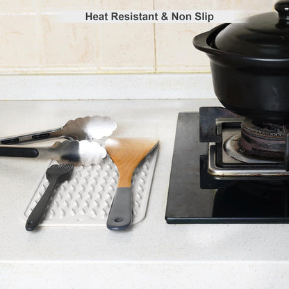 4-in-1 Silicone Mat: Air Fryer & Coffee Maker, 12"x12", Black