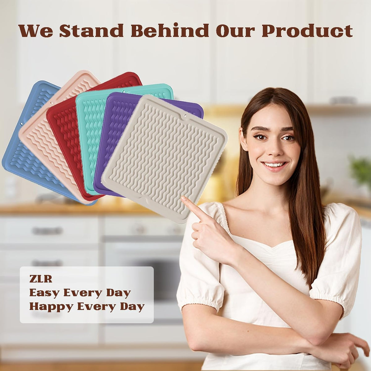 4-in-1 Silicone Mat: Air Fryer & Coffee Maker, 12"x12", Black