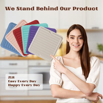 4-in-1 Silicone Mat: Air Fryer & Coffee Maker, 12"x12", Black