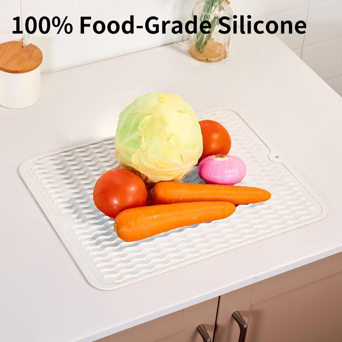 4-in-1 Silicone Mat: Air Fryer & Coffee Maker, 12"x12", Black