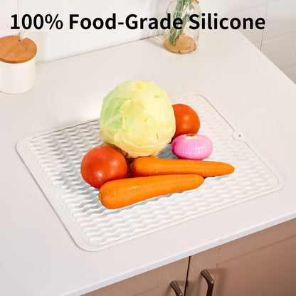 4-in-1 Silicone Mat: Air Fryer & Coffee Maker, 12"x12", Black
