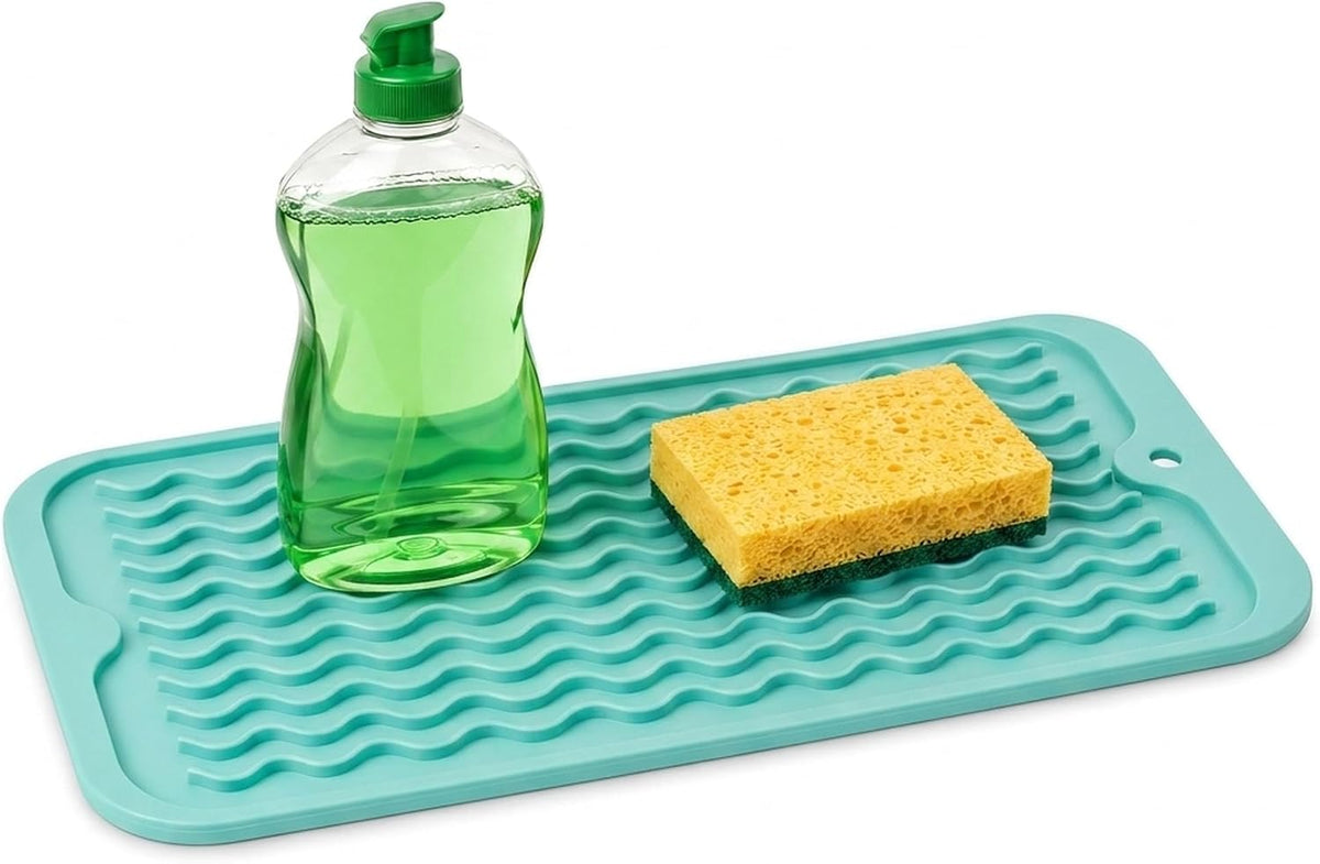 4-in-1 Silicone Mat: Air Fryer & Coffee Maker, 12"x12", Black
