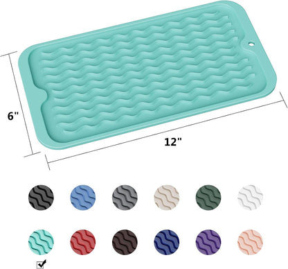 4-in-1 Silicone Mat: Air Fryer & Coffee Maker, 12"x12", Black