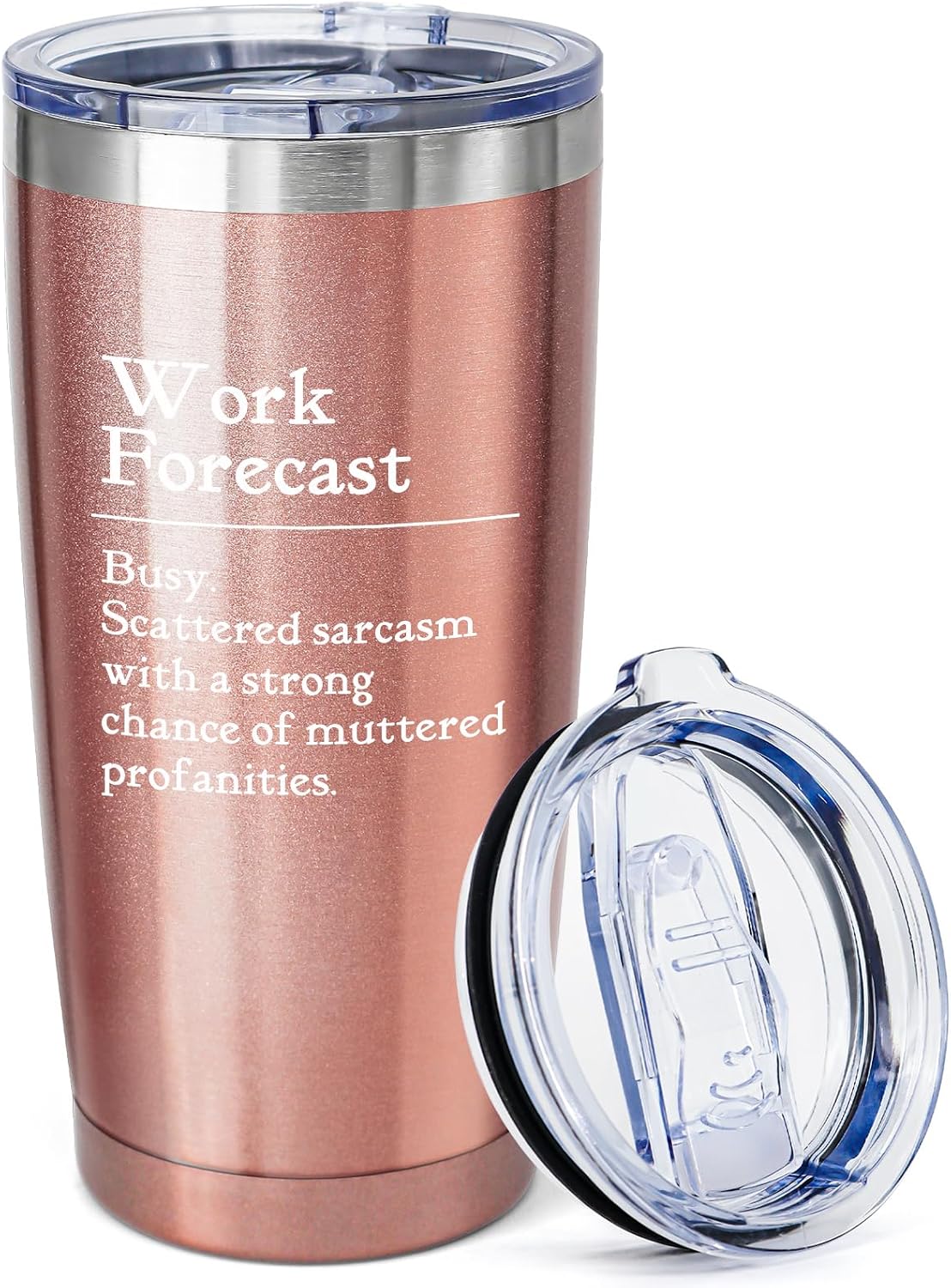 Funny Work Forecast Tumbler,Sarcastic Office Gifts for Coworkers Boss | 20oz Stainless Steel Travel Mug with Lid,Gag Birthday Cup,Mint Green