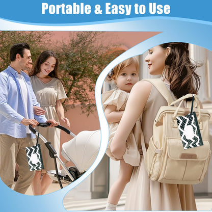 4 Packs Baby Wipes Dispenser,Portable Refillable Wipe Holder with Hanging Loop, Wet Wipes Container,Reusable Travel Baby Wipes Pouch for Indoor & Outdoor Using