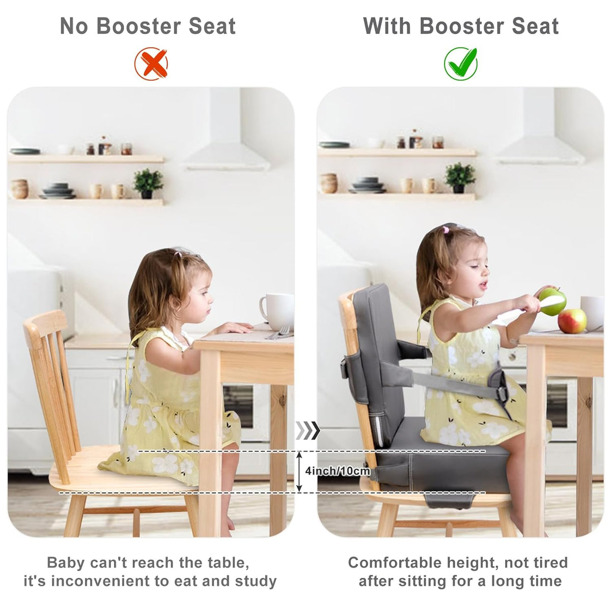 Toddler Booster Seat for Dining Table,Kitchen Chair Booster Cushion