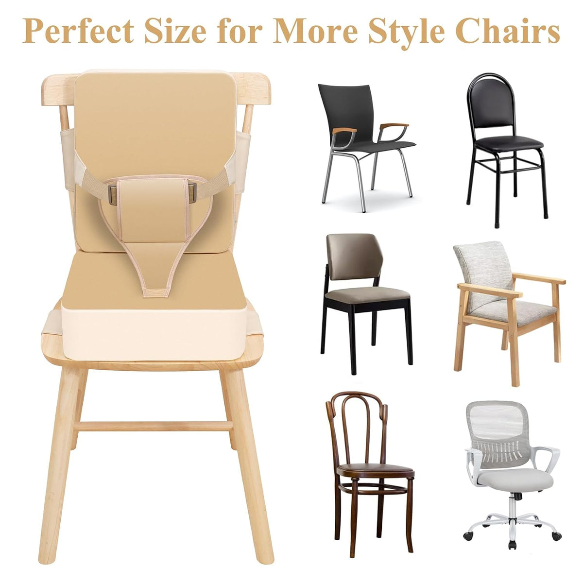 Toddler Booster Seat for Dining Table,Kitchen Chair Booster Cushion