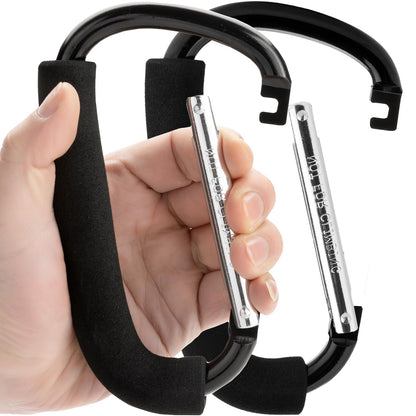 Stroller Hooks by Baby, 2 Pack, 6.6" Large Stroller Clip