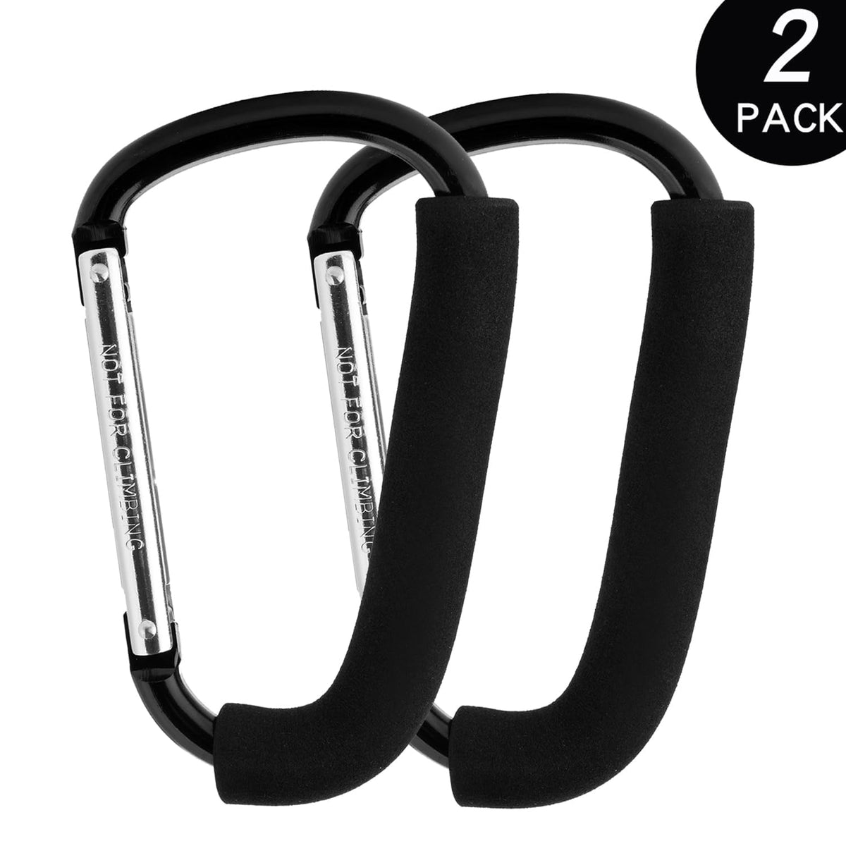 Stroller Hooks by Baby, 2 Pack, 6.6" Large Stroller Clip