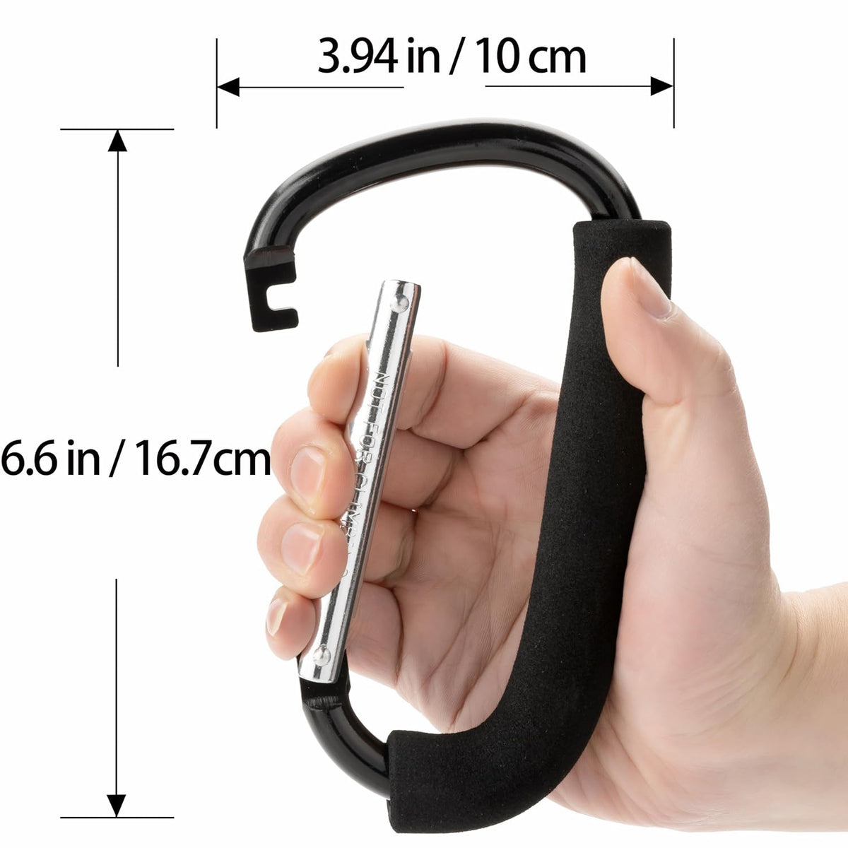 Stroller Hooks by Baby, 2 Pack, 6.6" Large Stroller Clip