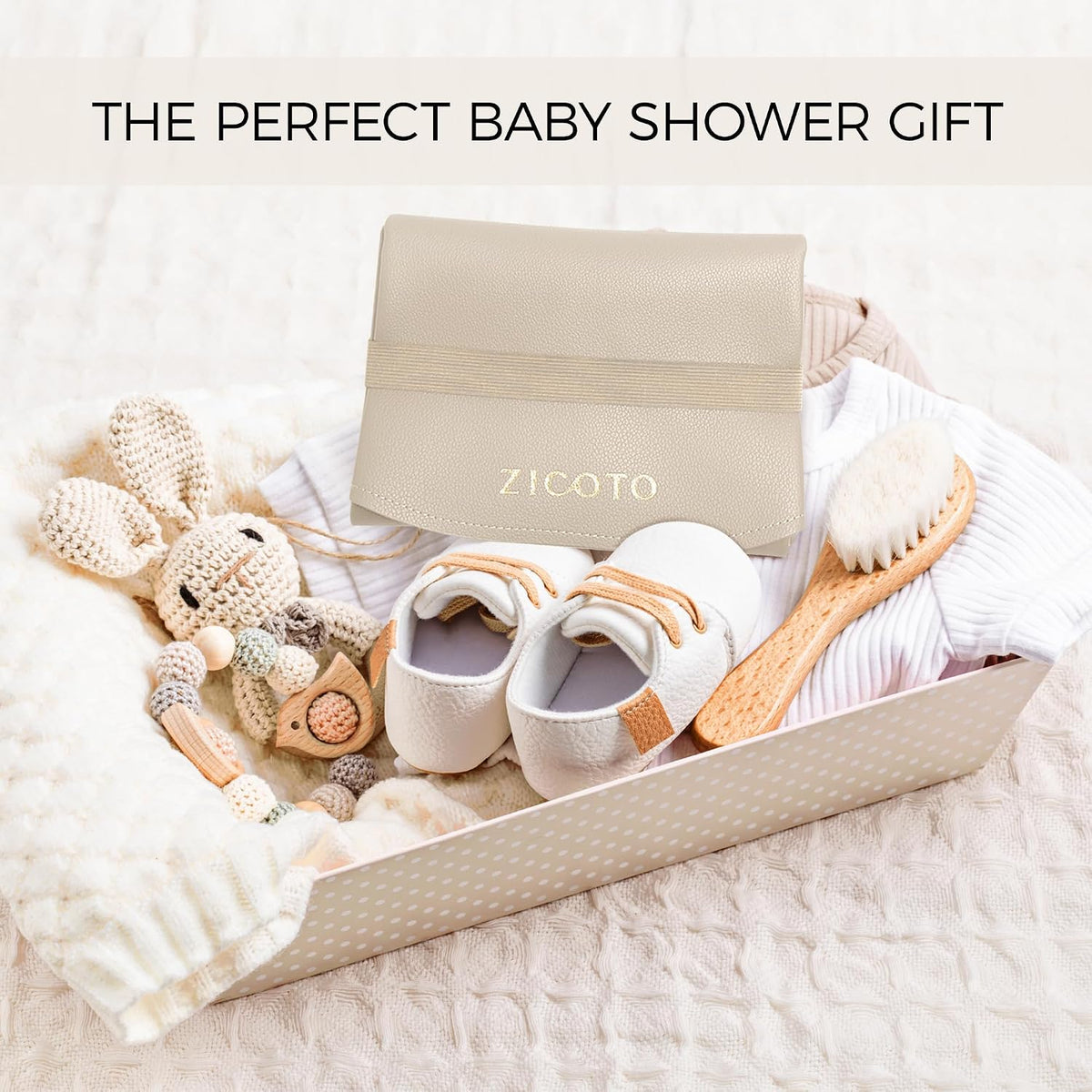 Beautiful Baby Diaper Changing Mat Made of Vegan Leather - Soft & Foldable