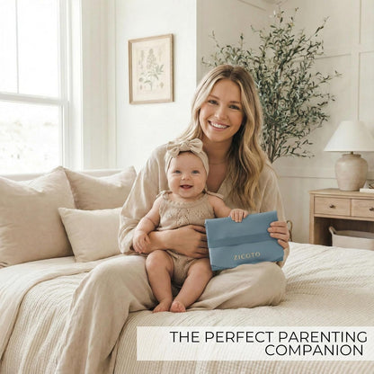 Beautiful Baby Diaper Changing Mat Made of Vegan Leather - Soft & Foldable