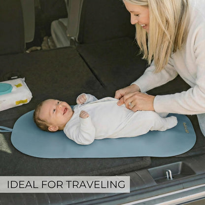 Beautiful Baby Diaper Changing Mat Made of Vegan Leather - Soft & Foldable