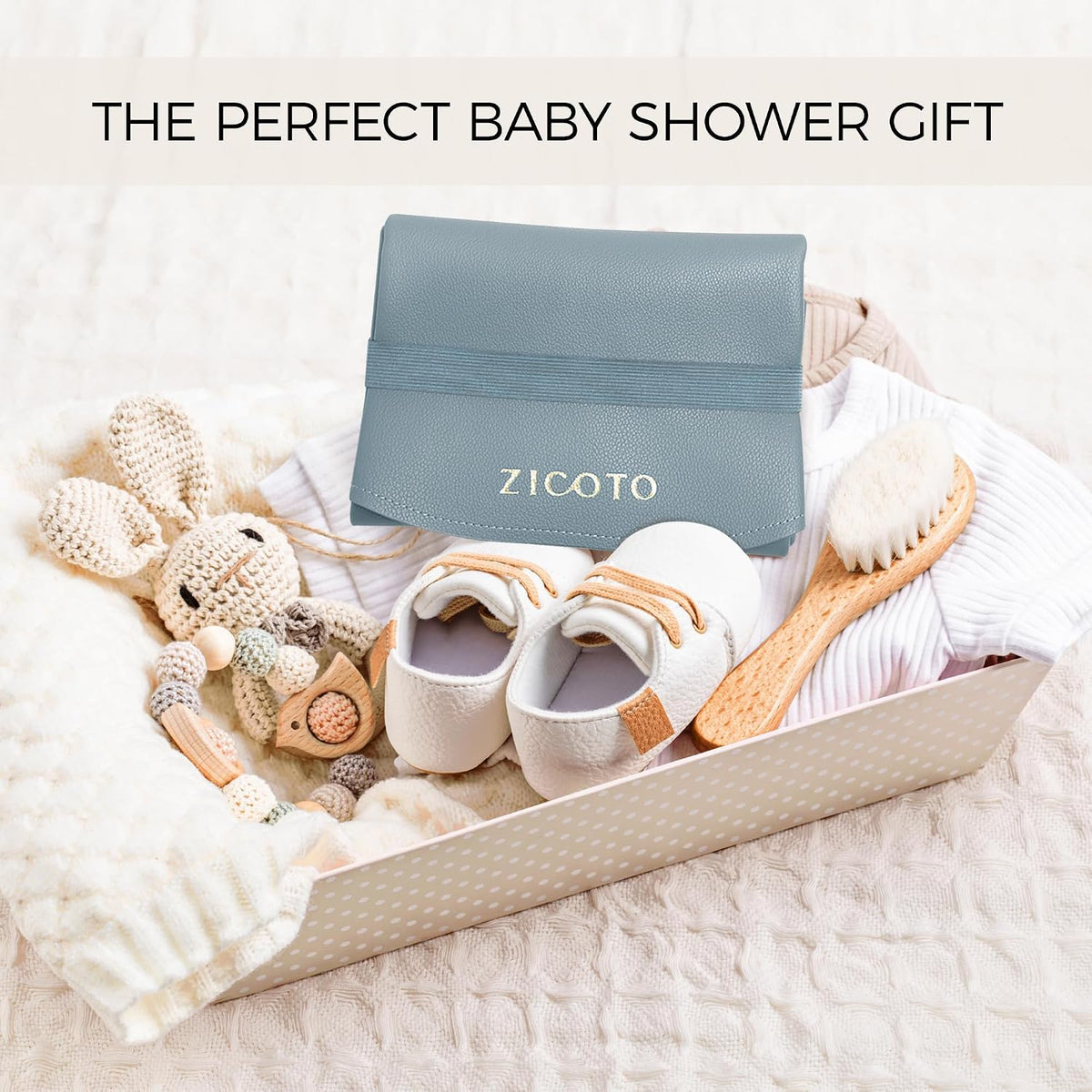 Beautiful Baby Diaper Changing Mat Made of Vegan Leather - Soft & Foldable