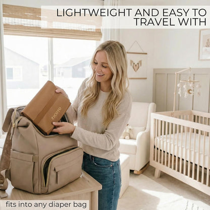 Beautiful Baby Diaper Changing Mat Made of Vegan Leather - Soft & Foldable