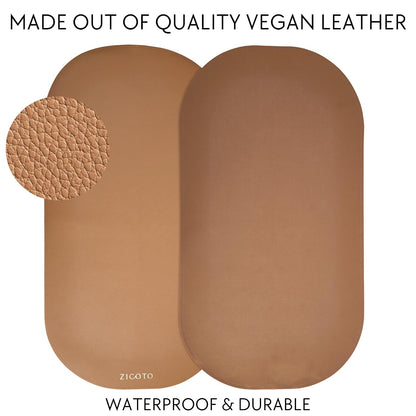 Beautiful Baby Diaper Changing Mat Made of Vegan Leather - Soft & Foldable