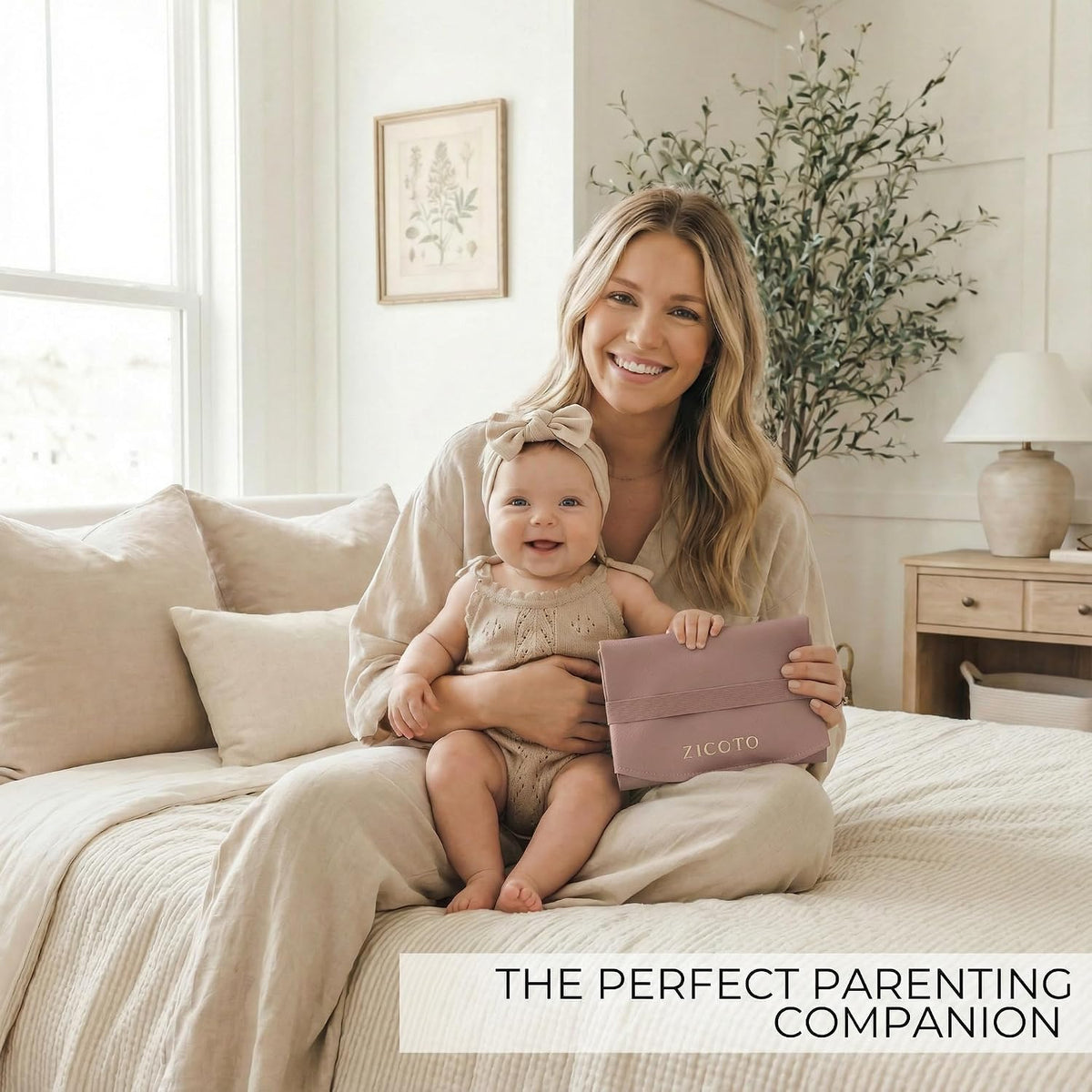Beautiful Baby Diaper Changing Mat Made of Vegan Leather - Soft & Foldable