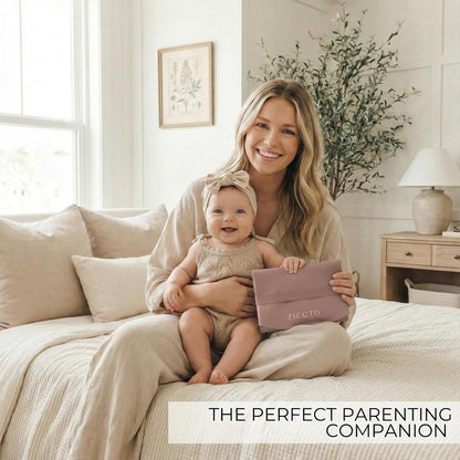 Beautiful Baby Diaper Changing Mat Made of Vegan Leather - Soft & Foldable