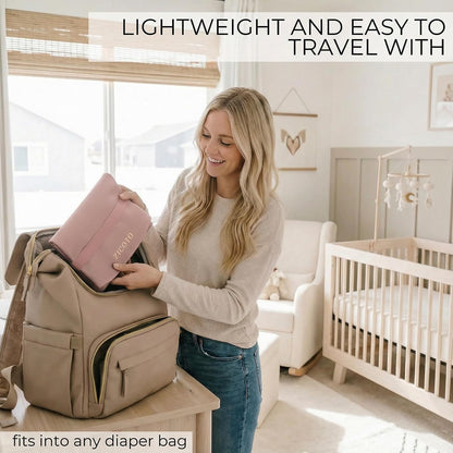 Beautiful Baby Diaper Changing Mat Made of Vegan Leather - Soft & Foldable