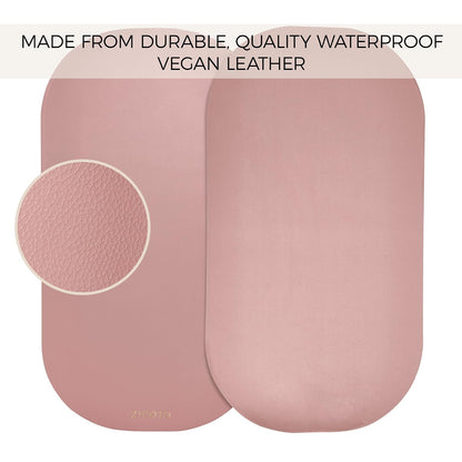 Beautiful Baby Diaper Changing Mat Made of Vegan Leather - Soft & Foldable