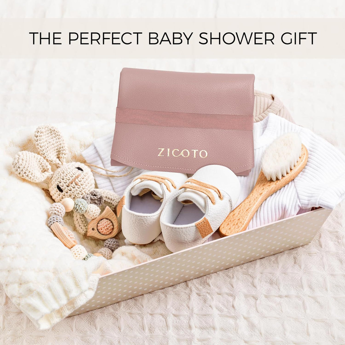 Beautiful Baby Diaper Changing Mat Made of Vegan Leather - Soft & Foldable