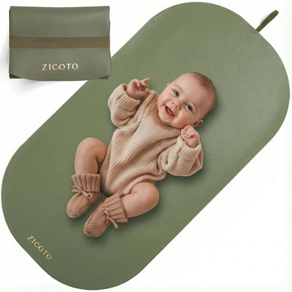 Beautiful Baby Diaper Changing Mat Made of Vegan Leather - Soft & Foldable