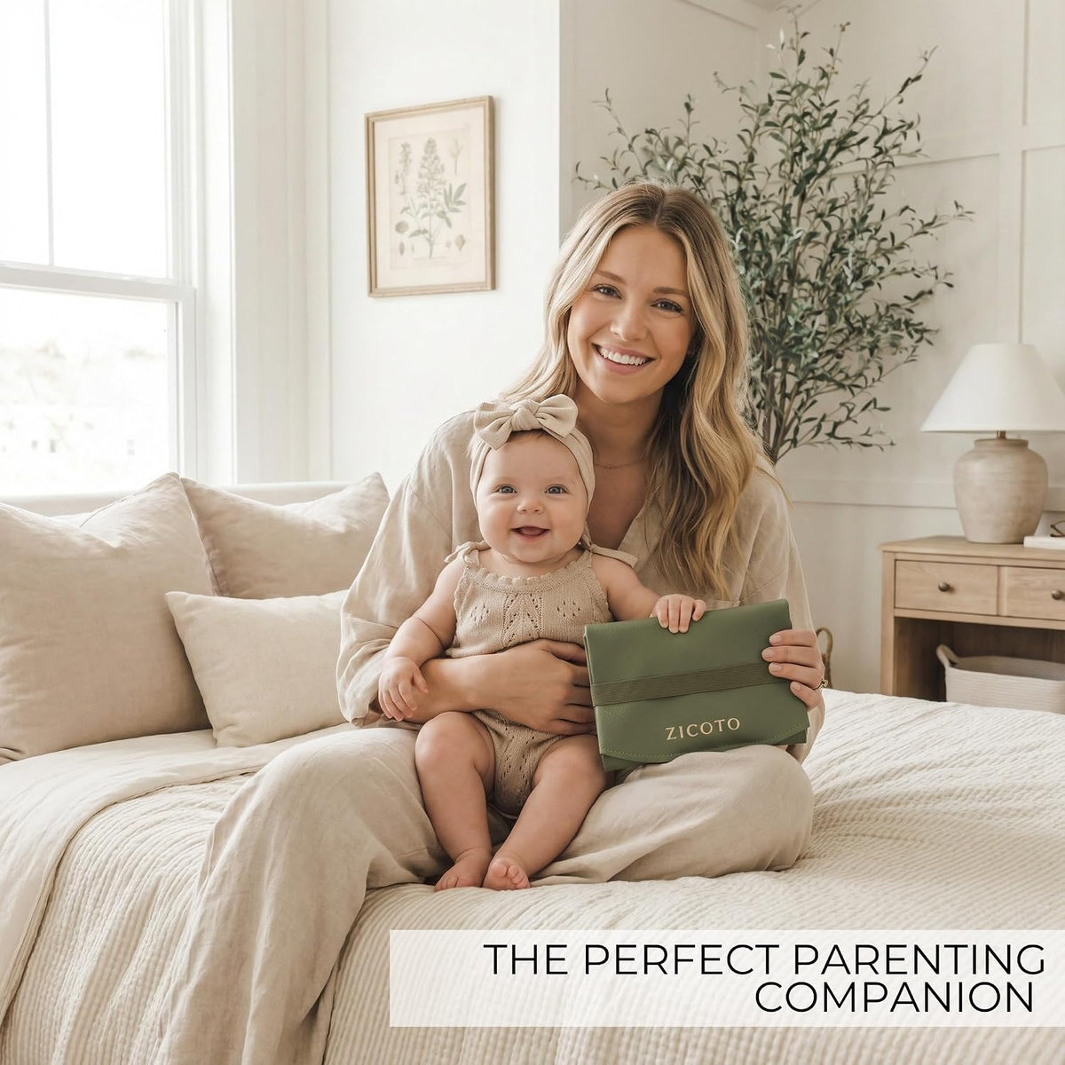 Beautiful Baby Diaper Changing Mat Made of Vegan Leather - Soft & Foldable