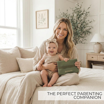 Beautiful Baby Diaper Changing Mat Made of Vegan Leather - Soft & Foldable
